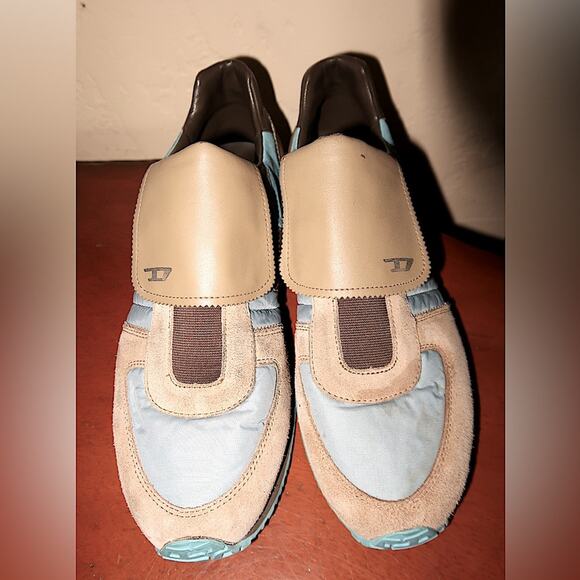 Diesel Vintage Sneakers Blue/Beige/Brown  Retro Velcro Style Size 11 main image 6
